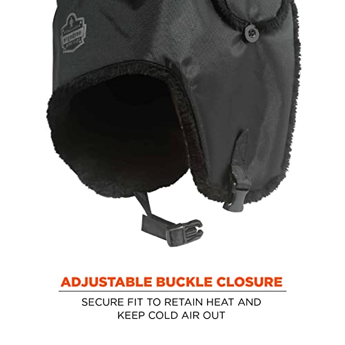 Ergodyne N-Ferno 6802 Thermal Winter Trapper Hat - color: Black, size: Large-X-Large