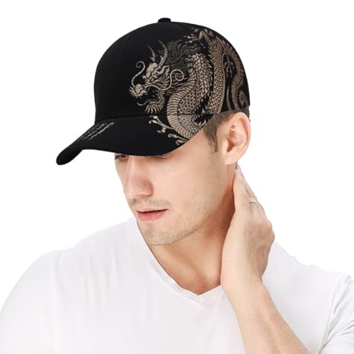 Women's Men's Fashion Baseball Cap Adjustable Strapback Hats Dad Hat Visor Sports Hat - color: Dragon