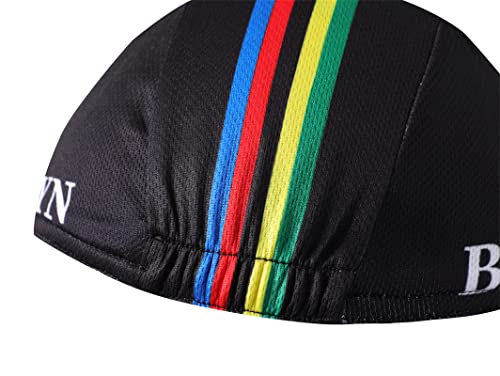 Brooklyn Cycling Cap - Retro Cycling Hat-Under Helmet - Cycling Helmet Liner Breathable&Sweat Uptake - color: Black B