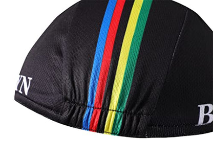 Brooklyn Cycling Cap - Retro Cycling Hat-Under Helmet - Cycling Helmet Liner Breathable&Sweat Uptake - color: Black B