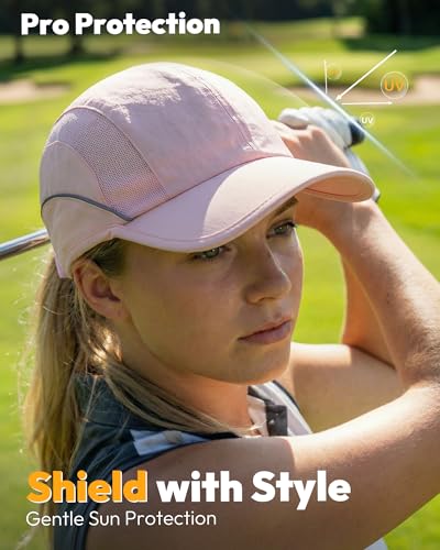 Mens Womens Baseball Caps Hat Breathable Sun Protection Running Golf Hats for Men Women for Outdoor Activities - color: Pink