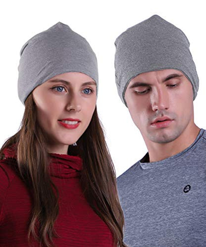 EMPIRELION Mens Running Beanie Hat, 9" Lightweight Helmet Liner Skull Cap - color: Mid Grey Mel.