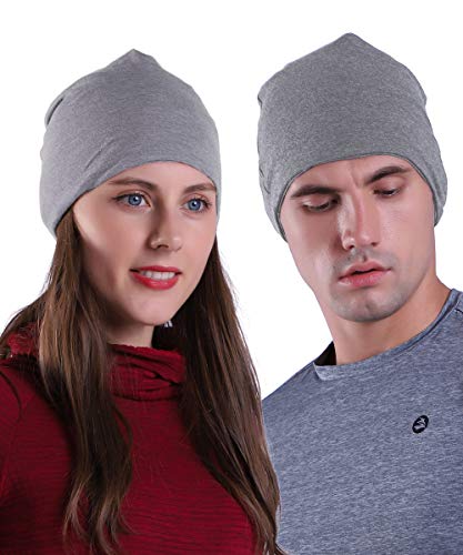 EMPIRELION Mens Running Beanie Hat, 9" Lightweight Helmet Liner Skull Cap - color: Mid Grey Mel.
