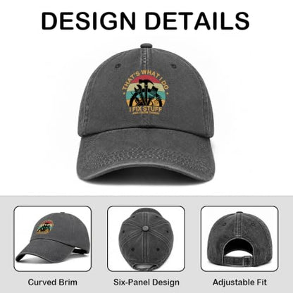 Pishavi That's What I Do I FIx Stuff and I Know Things Black Baseball Cap