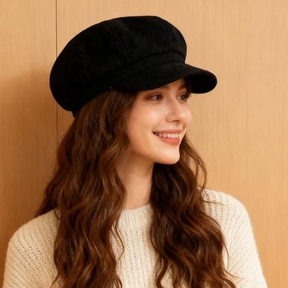 Women's Newsboy Hat Vintage Beret Cap Fashion Baker Boy Hat Chic and Stylish Women's Pageboy Hats