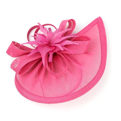 Gionforsy Fascinator Hats for Women Flower Tea Party Hats Pillbox Hat - color: Rosered