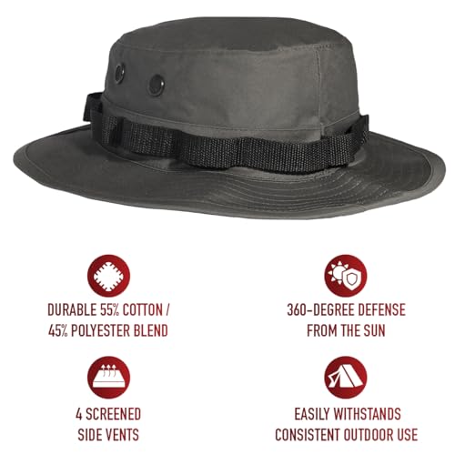 Boonie Hat - color: Charcoal Grey, size: 7