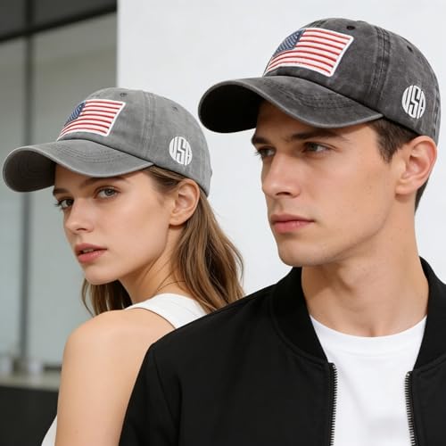 American Flag Baseball Cap, Unisex Adjustable Hat for Outdoor Daily Wear