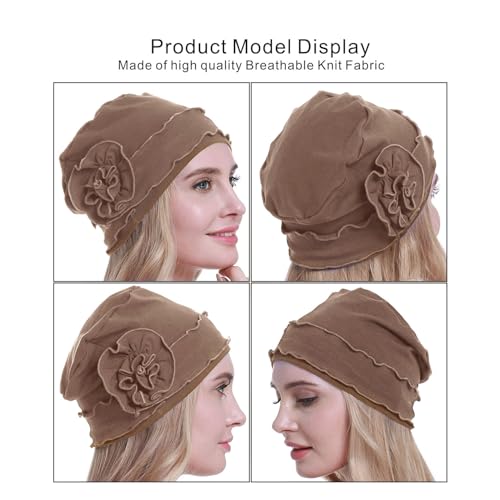 osvyo Chemo Headwear Turban Cap for Women - Cancer Beanie Hair Loss Sealed Packaging - color: Cotton Deep Apricot