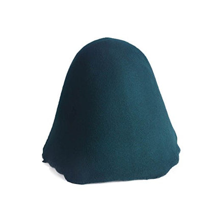 Wool Felt Cone Cloche Hood Millinery Hats Fascinators Block Base Body B107 - color: #13 Dark Green