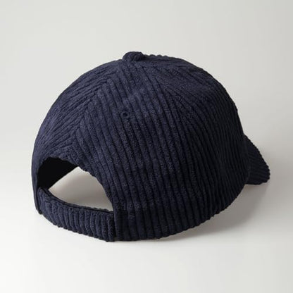 CHOK.LIDS Corduroy Baseball Cap Dad Hat Adjustable Polo Style Curved Brim - color: Midnight Blue