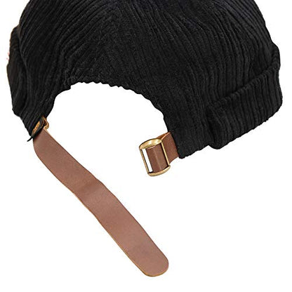 jerague Beanie Hat for Men Women Brimless Cuffed Hat Skullcap Watch Cap Adjustable - color: A2-black