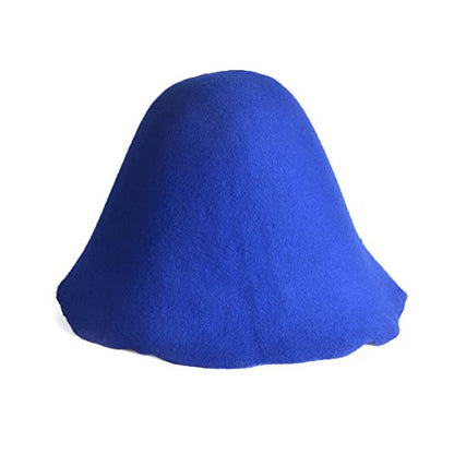 Wool Felt Cone Cloche Hood Millinery Hats Fascinators Block Base Body B107 - color: #8 Royal Blue