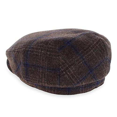 Belfry Wool Blend Tweed Flat Caps Mens Womens 5 Colors - color: Kaynebrown, size: XX-Large