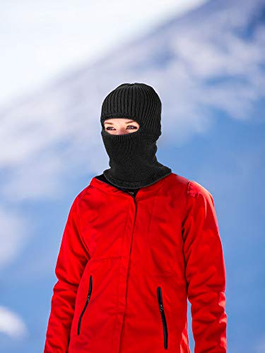 SATINIOR 2 Pcs Ski Masks Winter Balaclava Fleece - color: Black, Black, size: One Size