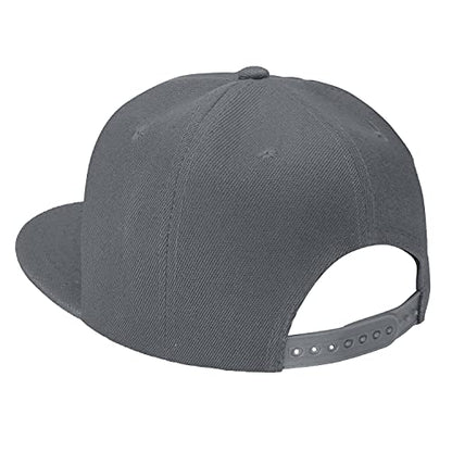Classic Snapback Hat Cap Hip Hop Style Flat Bill Blank Solid Color Adjustable Size - color: 1pc Grey