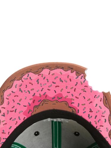 M Cap Donut Snapback Hat, Black Flat Bill Baseball Cap