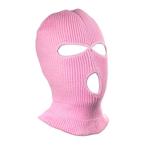 3-Hole Ski Face Mask Balaclava for Men and Women,Set of 2 - color: Pink