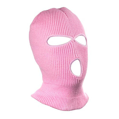 3-Hole Ski Face Mask Balaclava for Men and Women,Set of 2 - color: Pink