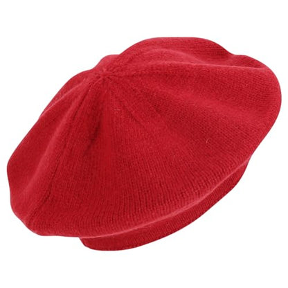 Armycrew Premium Wool Modern Stylish Beret Hat - color: Wine Red
