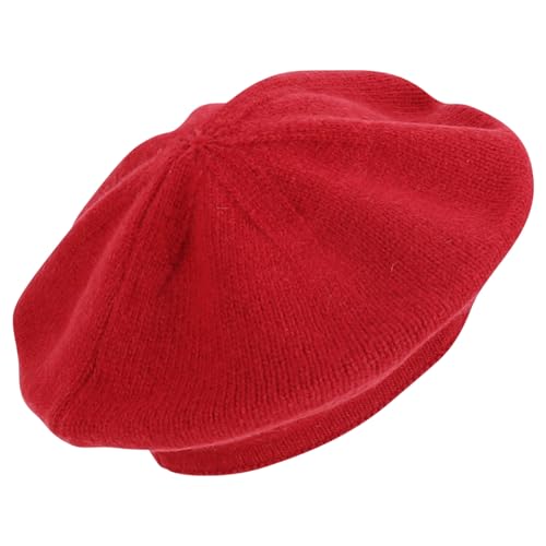 Armycrew Premium Wool Modern Stylish Beret Hat - color: Wine Red