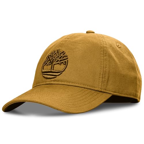 Timberland Soundview Baseball Cap for Boys 7-14, Cotton Canvas, Adjustable, Lightweight & Durable, One Size - color: Wheat (Brown)