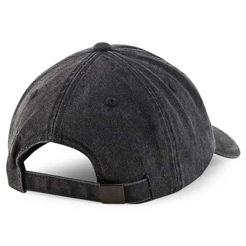 Armycrew XXL Oversize 4 Inch Long Bill Pigment Dyed Baseball Cap - color: Black, size: XX-Large