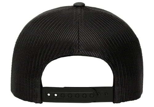 Yupoong Classic Mesh 6 Panel Retro Trucker Cap | Mid Profile Snapback - color: Dark Heather