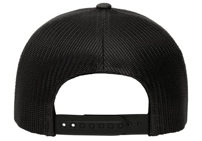 Yupoong Classic Mesh 6 Panel Retro Trucker Cap | Mid Profile Snapback - color: Dark Heather