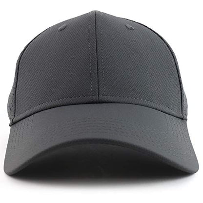 Armycrew UPF 50+ Cool Comfort Performance Stretchable Air Mesh Baseball Cap - color: Charcoal