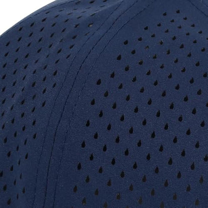 Quick Dry Baseball Cap Flat Brim Snapback Golf Hat for Men Women - color: Navy+darkgrey+lightgrey