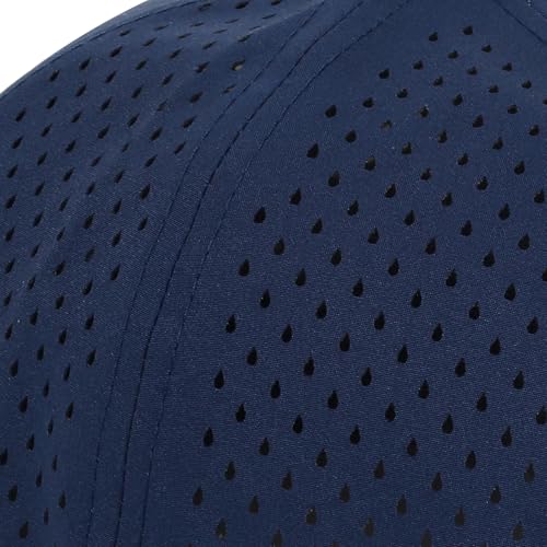 Quick Dry Baseball Cap Flat Brim Snapback Golf Hat for Men Women - color: Navy