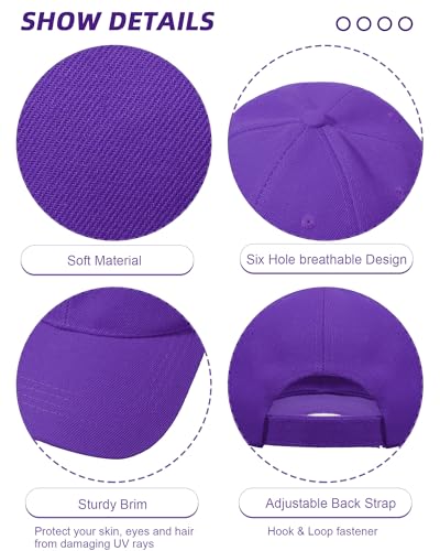 Handepo 24 Baseball Caps Adjustable - color: Purple
