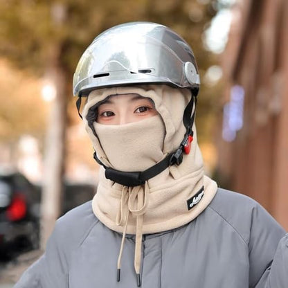 Winter Fleece Ski Mask for Men Women Balaclava Face Mask Windproof Thermal Hood Winter Full Face Neck Cover Warmer - color: Grey No Logo