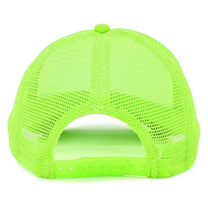 MR.R Sublimation Blanks Polyester Mesh Cap Mesh Hat Two Tone Trucker Summer Mesh Cap with Adjustable Snapback,2pcs per Pack - color: Green