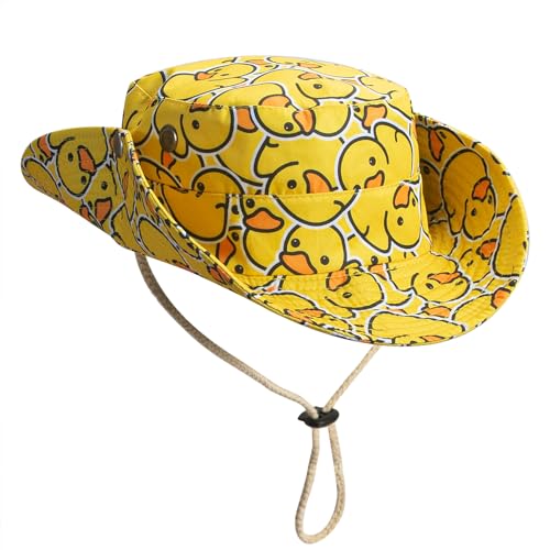 Trendy Bucket Hat - Comfortable Packable Sun Beach Hat for Women Men, Perfect for Outdoor Activities Travel Hiking - color: Funny Rubber Duck Pattern 01