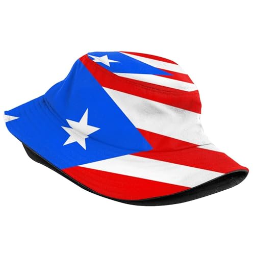 Trendy Bucket Hat - Comfortable Packable Sun Beach Hat for Women Men, Perfect for Outdoor Activities Travel Hiking - color: Puerto Rico Flag 3