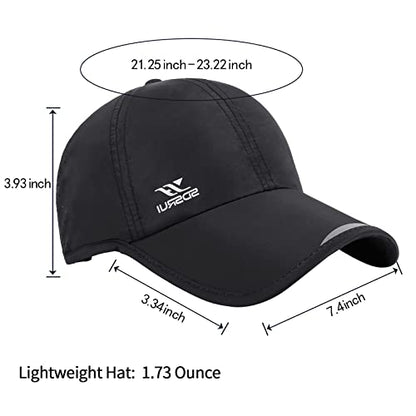 Running Hat Mesh Quick Dry Hat Baseball Cap for Women Men - color: Black 2