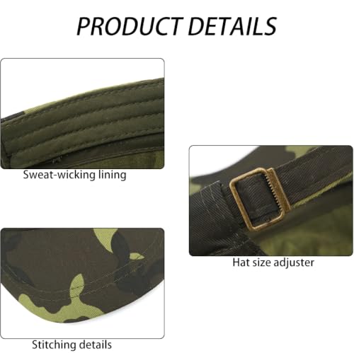 Men's Military Cadet Hat Flat Top Newsboy Cap - color: C - Olive Green ( Camo )