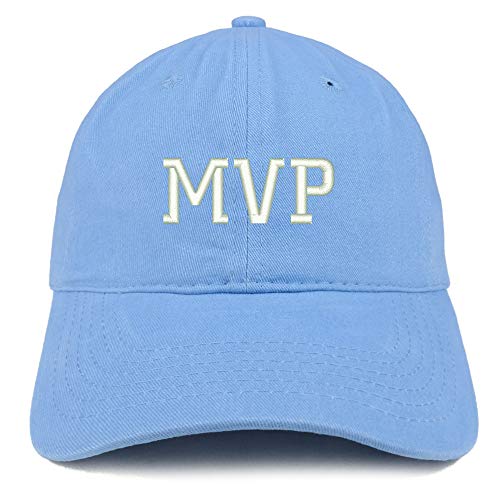 Trendy Apparel Shop MVP Embroidered Unstructured Cotton Dad Hat - color: Carolina Blue