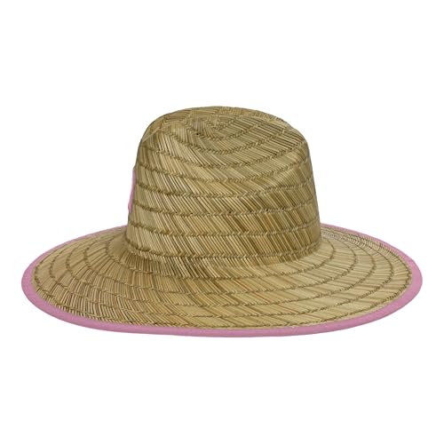 Roxy Girls' Tomboy Woven Straw Hat | Wide Brim | Adjustable | Sun Protection | Beach | Vacation | Natural - color: Lilac Chiffon