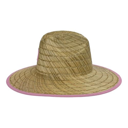 Roxy Girls' Tomboy Woven Straw Hat | Wide Brim | Adjustable | Sun Protection | Beach | Vacation | Natural - color: Lilac Chiffon
