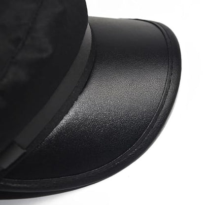 GSHLLO Black Chauffeur Hat Flat Taxi Driver Hat Festival Costume Hat Mens Fiddler Cap Fisherman Sailor Hat Fancy Dress Cap