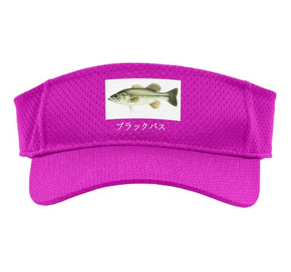 Outdoor Fishing Black Bass in Japanese Largemouth Bass Sport Sun Visor - color: Pink