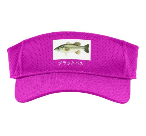Outdoor Fishing Black Bass in Japanese Largemouth Bass Sport Sun Visor - color: Pink