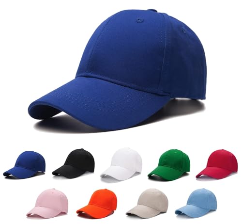 Edoneery Kids Baseball Hat, Adjustable Cotton Cap - color: Dark Blue, style: 9-14 Years