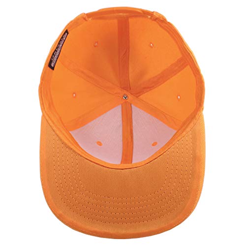 Gelante Plain Blank Flat Brim Adjustable Snapback Baseball Caps LOT 6 Pack - color: Orange