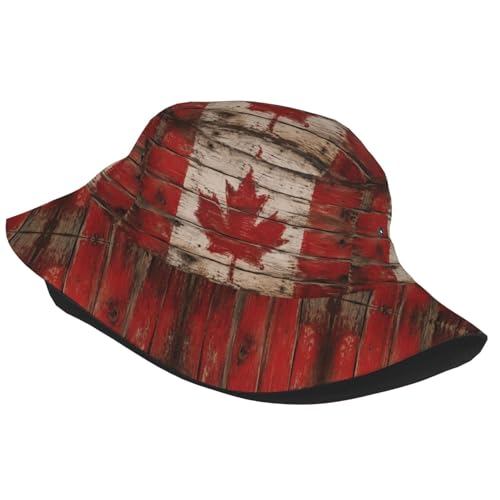 Bucket Hat for Men Women Packable Sun Hats Fisherman Outdoor Summer Travel Hiking Beach Caps - color: Canada Flag