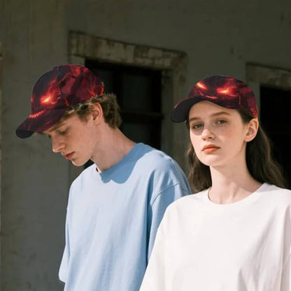 Lightweight Sweat Wicking All Over Print Baseball Cap Bold Graphic Sports Cap for Running, Gym - color: Evil Dragon