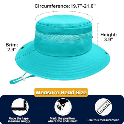 ZOORON Outdoor Kids Sun Hat UPF 50+ Quick Dry Bucket Hat for Boys Girls - color: 1pack-blue